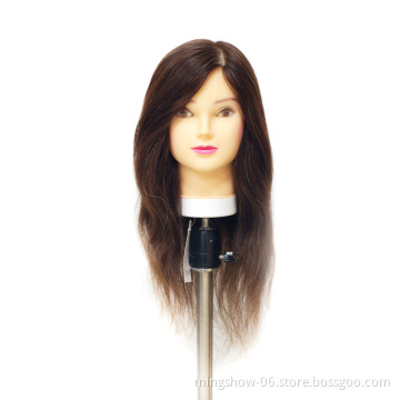 wholesale Salon Clear Wavy Style Training Head With natural Hair For Braiding,Training Head Hairdresser